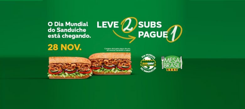 Subway doa sanduíches para instituições e profissionais da saúde