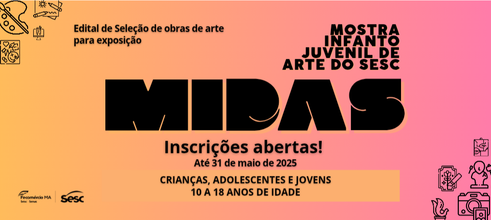 Inscrições de propostas artísticas infanto-juvenis para exposição coletiva do Sesc acontecem até o dia 31 de maio